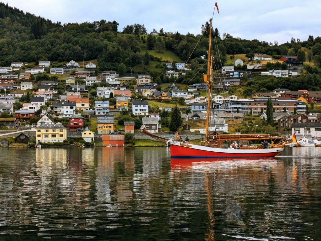 Norheimsund seen from the fjord